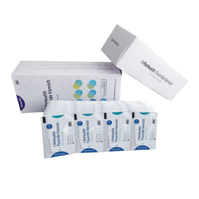 I-ReHealth Melon Flavor سريع الإصدار 5٪ ورنيش فلوريد الصوديوم 100x0.5g وحدة جرعة CE